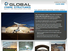 Tablet Screenshot of globalfabricstructures.com